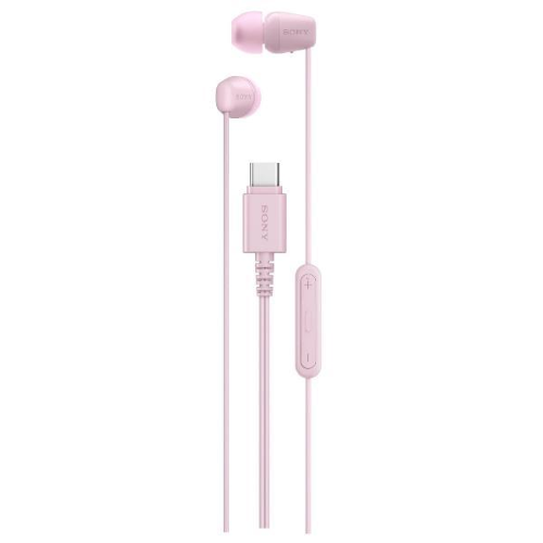 SONY IER-EX15C AURICOLARI CON MICROFONO IN-EAR USB-C CONTROLLO CHIAMATE E VOLUME/MUSICA CAVO ANTI GROVIGLIO ROSA